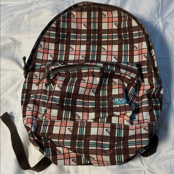 Roxy Plaid Backpack with Front Pocket - Picture 1 of 5